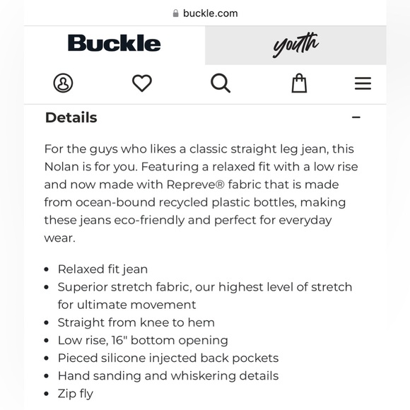 Men’s BKE Nolan Straight Stretch Jeans by BUCKLE. - Picture 8 of 8